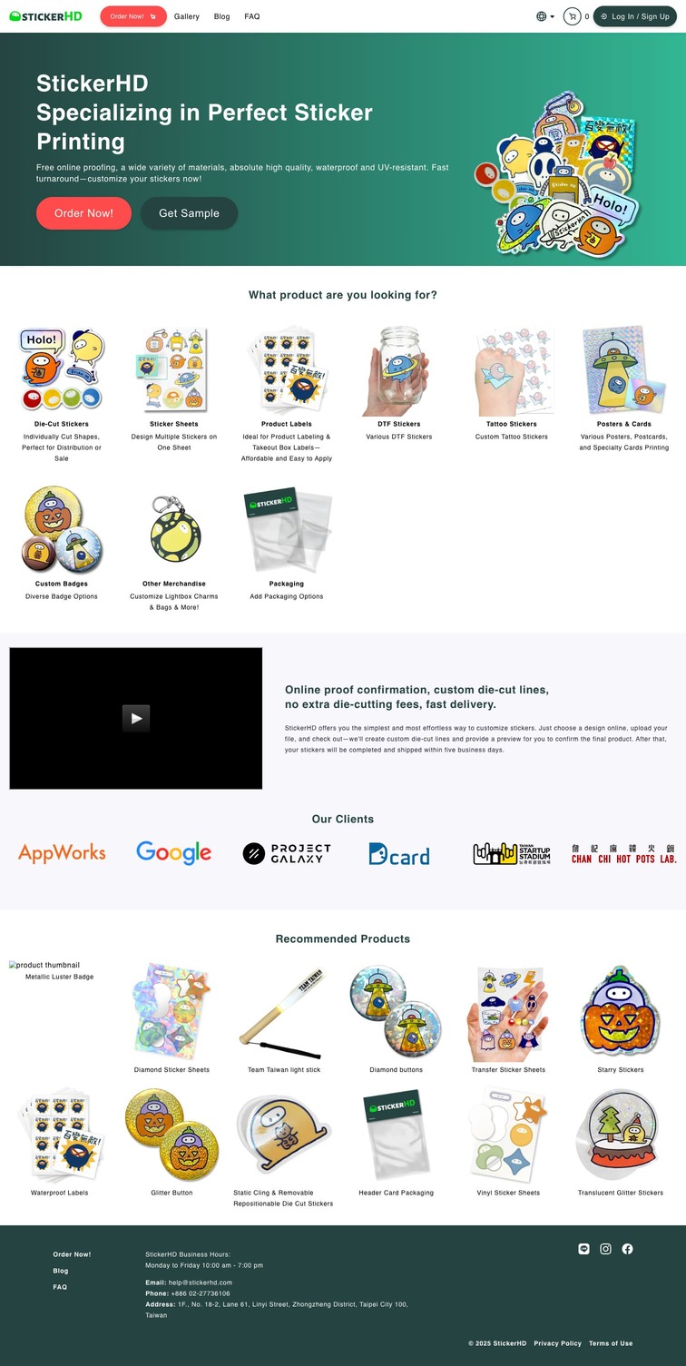 Original StickerHD Homepage